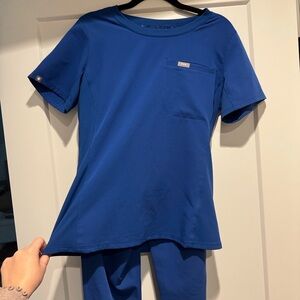Figs scrub set - Olympics “Winning Blue”  S top/ XS bottoms